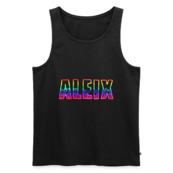 Aleix RS Arc-en-ciel - Débardeur bio Premium Homme - noir - Devant - Michal (187cm)