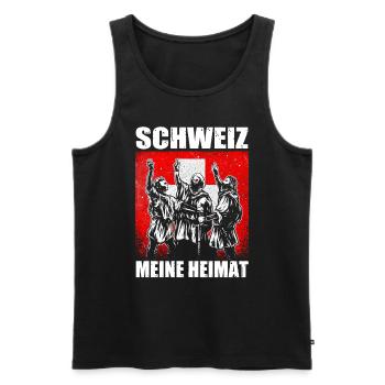 Schweiz Heimat Rütlischwur Patriot Geschenk de - Männer Premium Bio Tank Top - Schwarz - Vorne - AI Model Male 178 light (178cm)