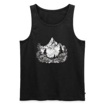 Montagnes Nature Plein air - Débardeur bio Premium Homme - noir - Devant - Michal (187cm)