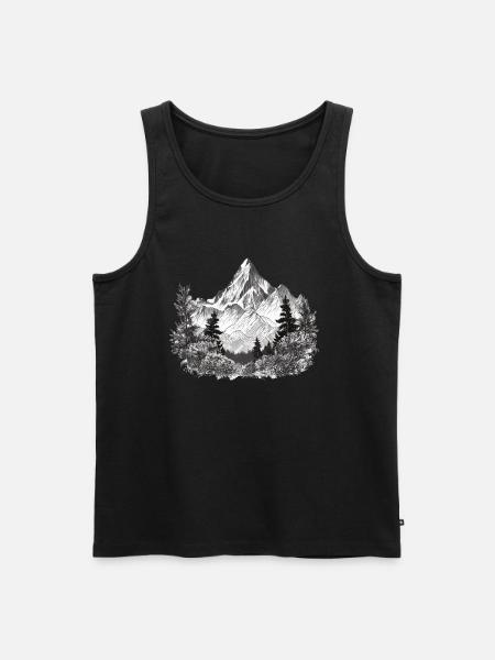 Mountains Nature Outdoor - Men's Premium Organic Tank Top - black