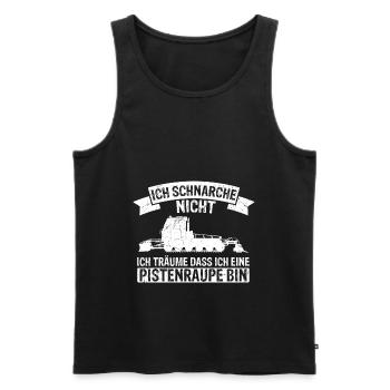 Pistenraupe Geschenk Pisten Fahrzeug - Männer Premium Bio Tank Top - Schwarz - Vorne - Michal (187cm)