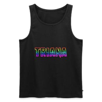 triana rs arc-en-ciel - Débardeur bio Premium Homme - noir - Devant - Michal (187cm)