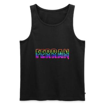 ferran rs regenbogen - Männer Premium Bio Tank Top - Schwarz - Vorne - Michal (187cm)