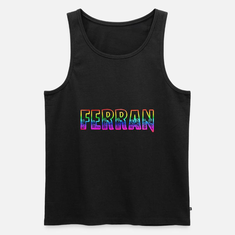 ferran rs regenbogen - Männer Premium Bio Tank Top - Schwarz