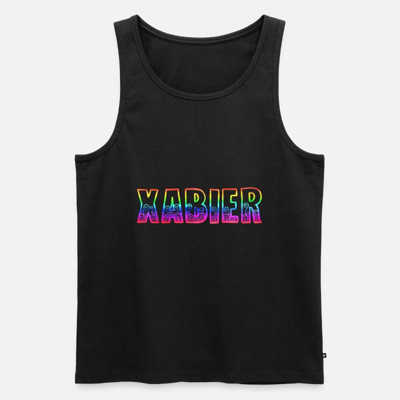 xabier rs regenbogen - Männer Premium Bio Tank Top - Schwarz
