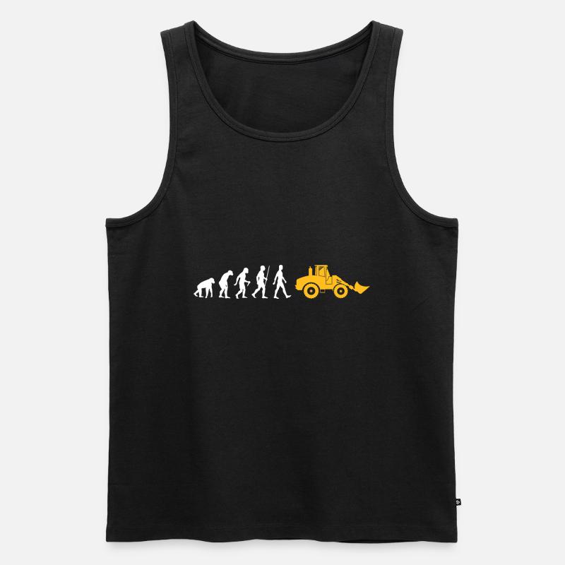 Wheel loader Evolution construction site excavator - Men's Premium Organic Tank Top - black