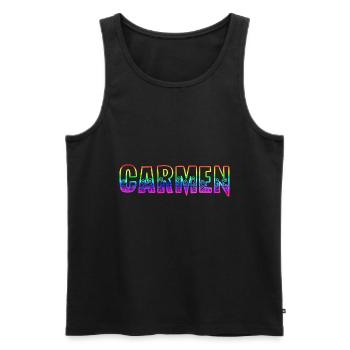 carmen rs arc-en-ciel - Débardeur bio Premium Homme - noir - Devant - Michal (187cm)