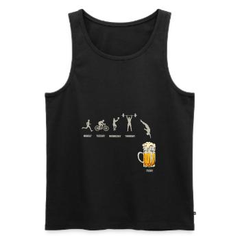 Semaine de la bière Sport buveur de bière Sport - Débardeur bio Premium Homme - noir - Devant - Michal (187cm)