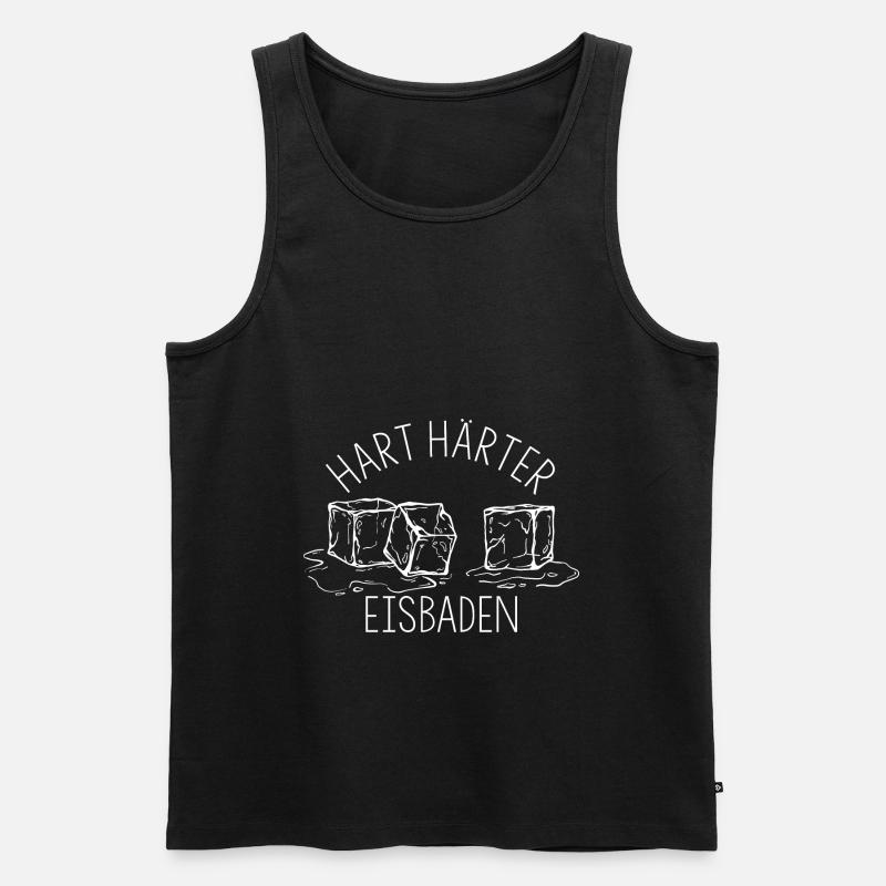 Hart Härter Eisbaden - Geschenk Eisbaden Kaltdusch - Männer Premium Bio Tank Top - Schwarz