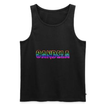 candela rs arc-en-ciel - Débardeur bio Premium Homme - noir - Devant - Michal (187cm)