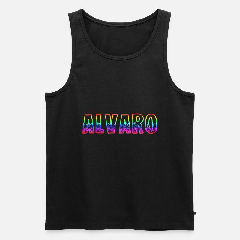 alvaro rs regenbogen - Männer Premium Bio Tank Top - Schwarz