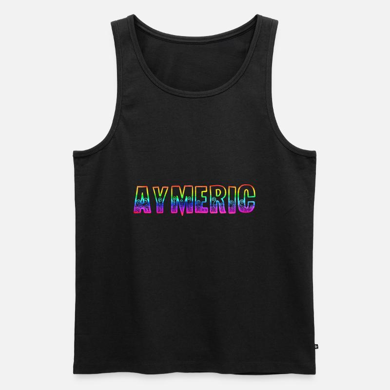 aymeric rs regenbogen - Männer Premium Bio Tank Top - Schwarz
