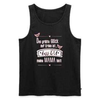 Muttertag Mama SabineVegan (Mit Struktur/Kontur) - Männer Premium Bio Tank Top - Schwarz - Vorne - AI Model Male 178 light (178cm)