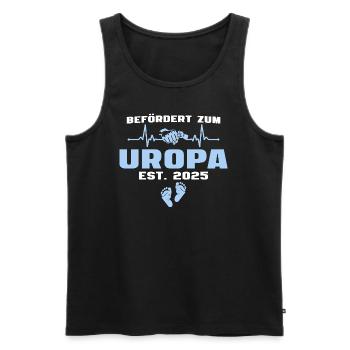 Befördert zum Uropa est. 2025 - Männer Premium Bio Tank Top - Schwarz - Vorne - AI Model Male 178 light (178cm)