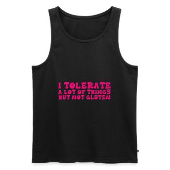 Lustiges und süßes Essen mit Registrierung - Männer Premium Bio Tank Top - Schwarz - Vorne - AI Model Male 178 light (178cm)