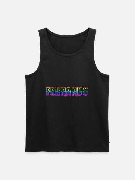 fernando rs regenbogen - Männer Premium Bio Tank Top - Schwarz