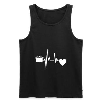 Cook Pot Pulse Baker Heartbeat Cooking Cooks - Men's Premium Organic Tank Top - black - Front - AI Model Male 178 light (178cm)