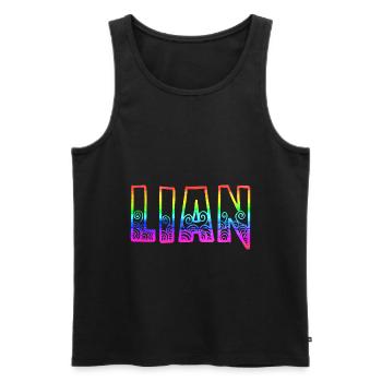lian rs rainbow - Men's Premium Organic Tank Top - black - Front - AI Model Male 178 light (178cm)