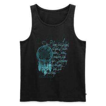 Poetry Calligraphy Flower of Life 5 - Men's Premium Organic Tank Top - black - Front - Michal (187cm)