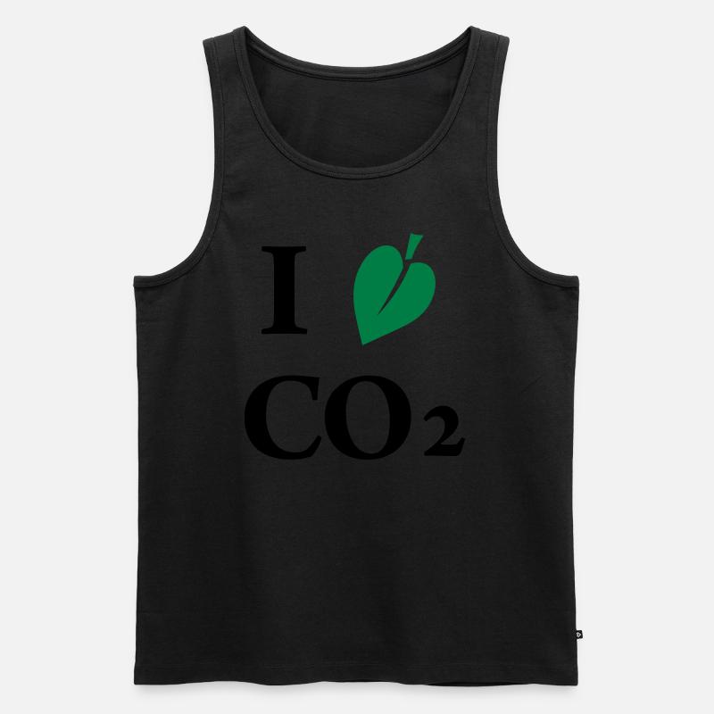 i love co2 - Männer Premium Bio Tank Top - Schwarz