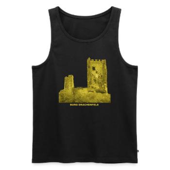 Drachenfels Burg Ruine Rhein Siebengebirge - Männer Premium Bio Tank Top - Schwarz - Vorne - Michal (187cm)