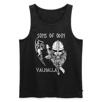 Viking Sons Of Odin Valhalla - Débardeur bio Premium Homme - noir - Devant - AI Model Male 178 light (178cm)