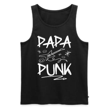 Papa Punk Rock - Débardeur bio Premium Homme - noir - Devant - Michal (187cm)
