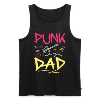 Papa Punk Rock - Débardeur bio Premium Homme - noir - Devant - Michal (187cm)
