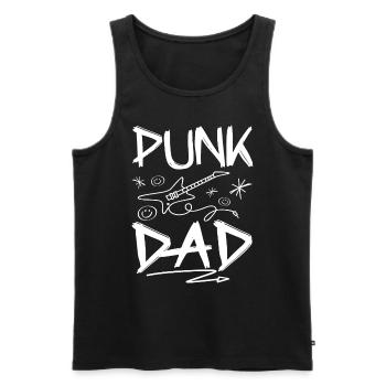 Dad Punk Rock - Men's Premium Organic Tank Top - black - Front - AI Model Male 178 light (178cm)