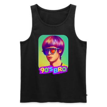 90s Bro 90s Party - Men's Premium Organic Tank Top - black - Front - Michal (187cm)