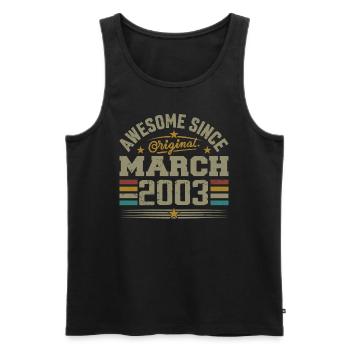 März 2003 Geburtstag Vintage Geschenkidee 2003 - Männer Premium Bio Tank Top - Schwarz - Vorne - Michal (187cm)