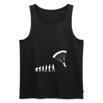 Paraglider Evolution Fallschirmspringer Sport - Männer Premium Bio Tank Top - Schwarz - Vorne - AI Model Male 178 light (178cm)