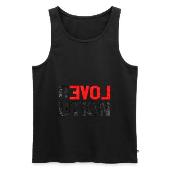 Revolution - Männer Premium Bio Tank Top - Schwarz - Vorne - AI Model Male 178 light (178cm)