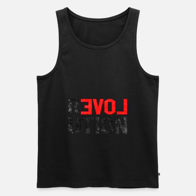 Revolution - Männer Premium Bio Tank Top - Schwarz