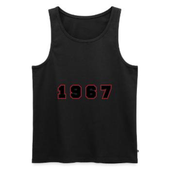 1967 Year Number - Men's Premium Organic Tank Top - black - Front - Michal (187cm)