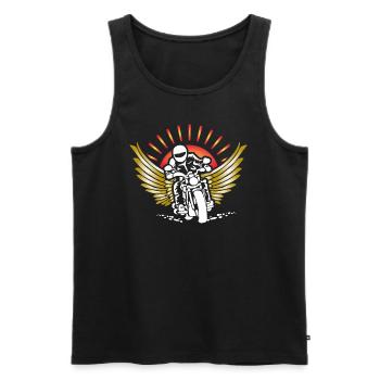 Motif Biker Motorcycle Gift - Men's Premium Organic Tank Top - black - Front - Michal (187cm)
