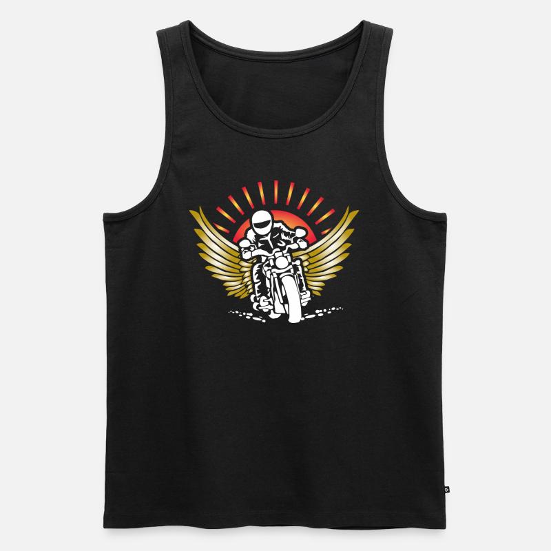 Motiv Biker Motorrad Geschenk - Männer Premium Bio Tank Top - Schwarz
