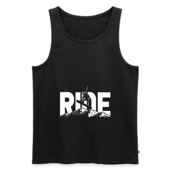 Snowboarding Sprung Freestyle Snowboard Ride - Männer Premium Bio Tank Top - Schwarz - Vorne - Michal (187cm)