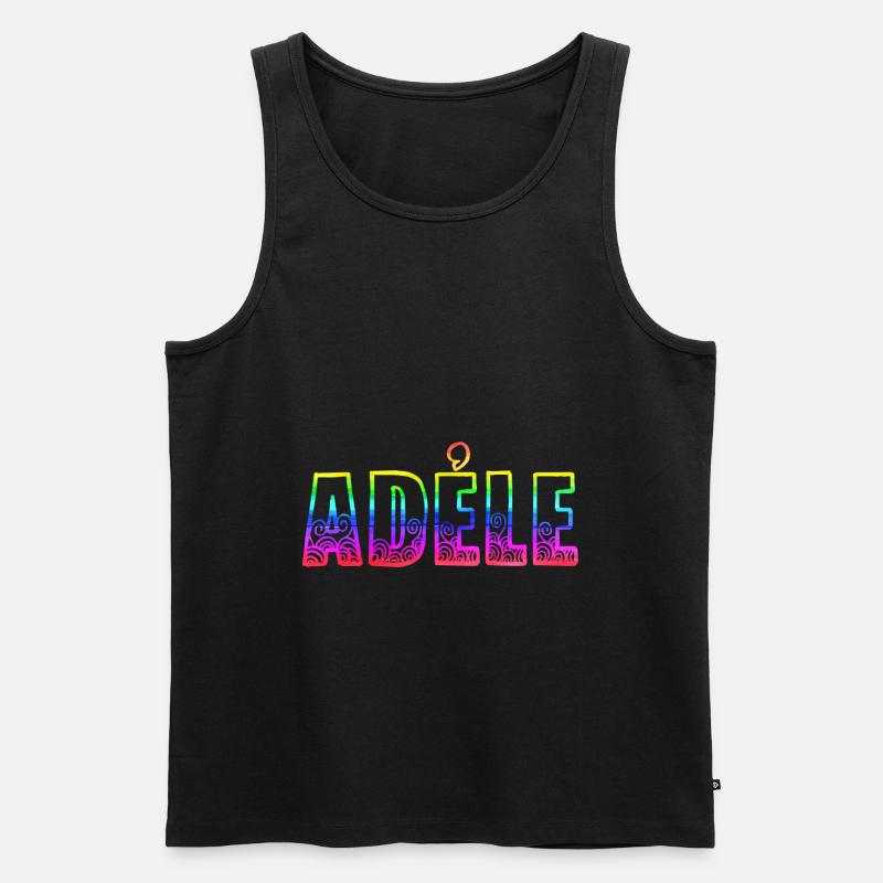 adéle rs regenbogen - Männer Premium Bio Tank Top - Schwarz