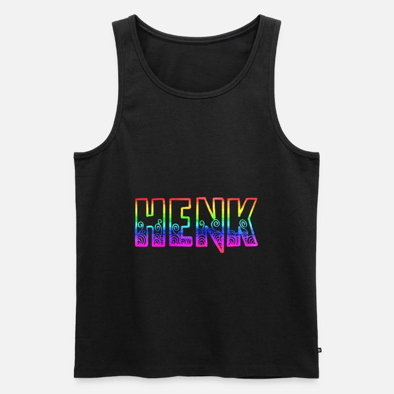 henk rs regenbogen - Männer Premium Bio Tank Top - Schwarz
