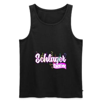Schlager Crew - Männer Premium Bio Tank Top - Schwarz - Vorne - Michal (187cm)