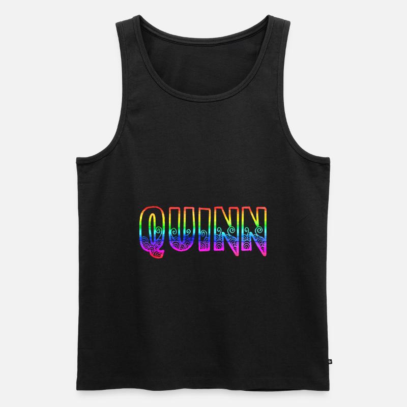 quinn rs regenbogen - Männer Premium Bio Tank Top - Schwarz