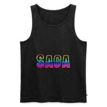 saga rs regenbogen - Männer Premium Bio Tank Top - Schwarz - Vorne - Michal (187cm)