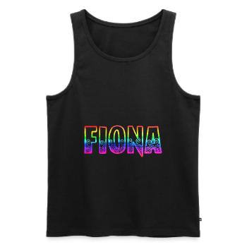 fiona rs arc-en-ciel - Débardeur bio Premium Homme - noir - Devant - AI Model Male 178 light (178cm)