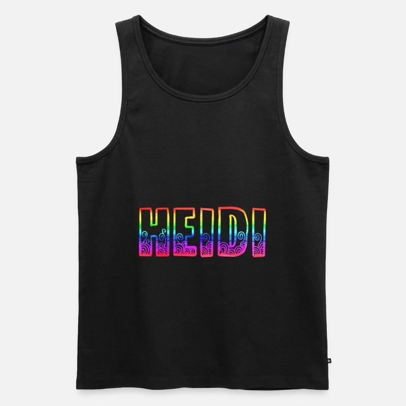 heidi rs regenbogen - Männer Premium Bio Tank Top - Schwarz