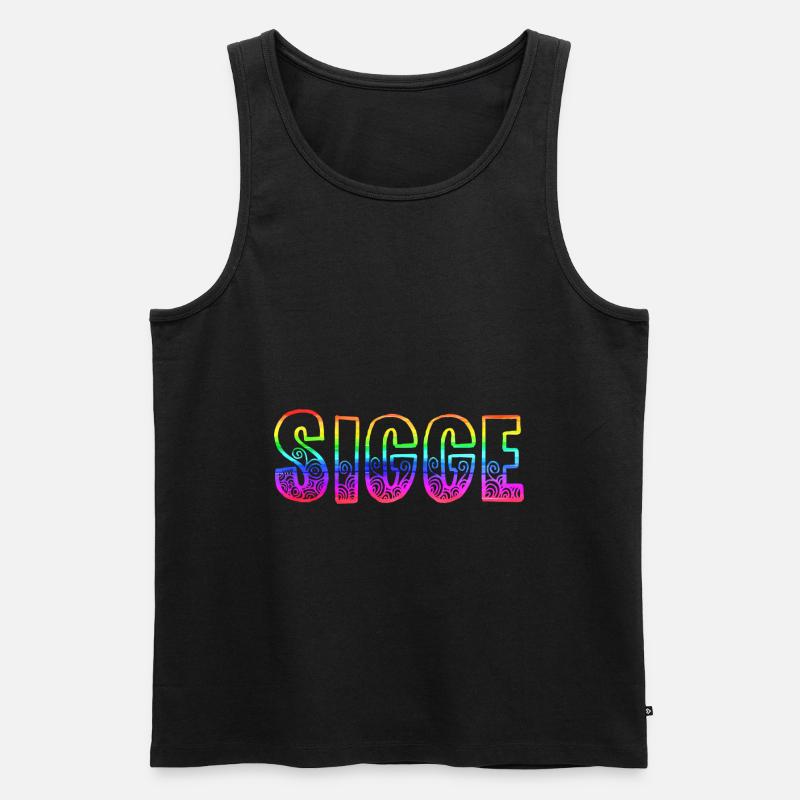sigge rs arc-en-ciel - Débardeur bio Premium Homme - noir