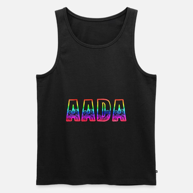 aada rs regenbogen - Männer Premium Bio Tank Top - Schwarz