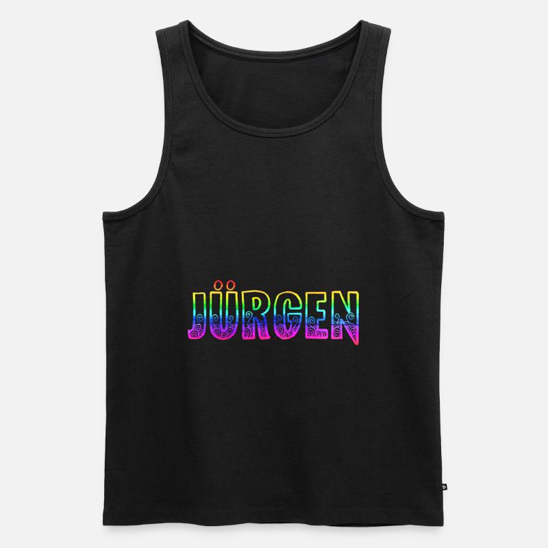 jürgen rs regenbogen - Männer Premium Bio Tank Top - Schwarz