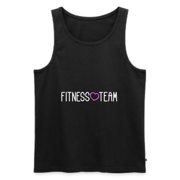 Équipe de fitness - Débardeur bio Premium Homme - noir - Devant - Michal (187cm)