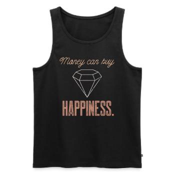 Schmuck Bling Geld kann Glück kaufen Lustiges Diamon - Männer Premium Bio Tank Top - Schwarz - Vorne - Michal (187cm)